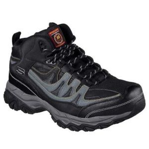 SKECHERS WORK Leather Steel Toe, Electrical Hazard Safe Boots